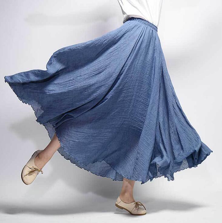 WW | Lässig fallender Boho Maxi Rock für Damen
