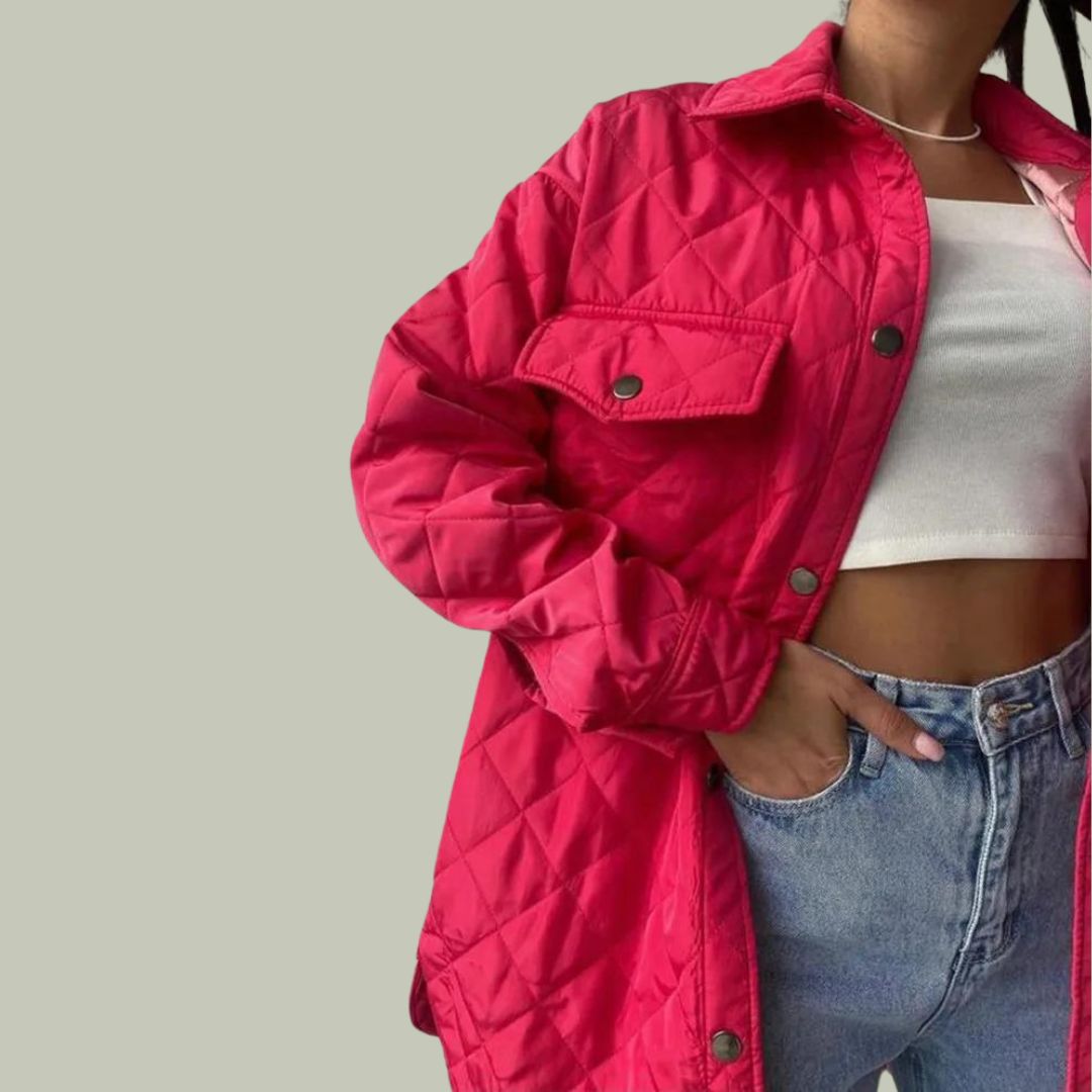 gesteppte Jacke mit Druckknöpfen