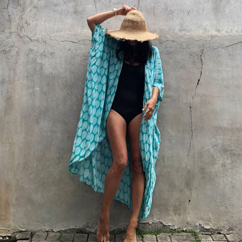 WW | Glamouröse Sonnenschutz Resort Strandkleid Cover Up