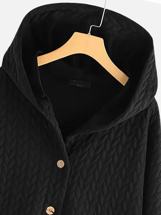 WW | Damen - Wintermantel – Eleganter Gefütterter Mantel mit Kapuze