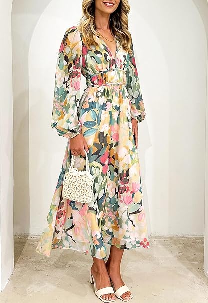 WW | Elegantes Blumen-Maxi für Damen