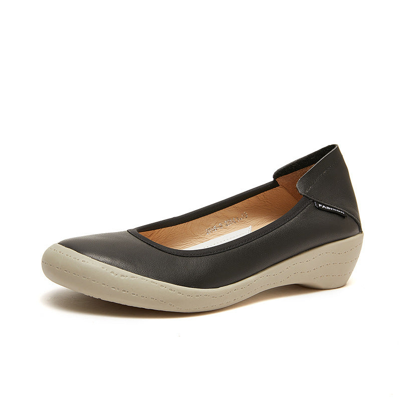 WW | Frühling und Sommer Damen Echtes Leder Schuhe Niedriger Mund Pumps