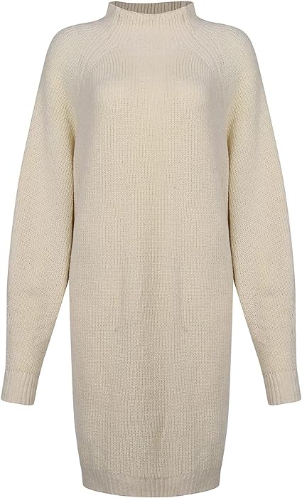 Warmova - Rollkragen-Strickkleid in breiter Passform