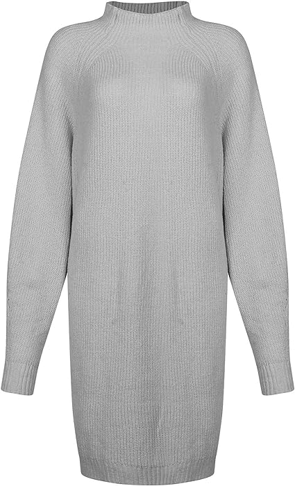 Warmova - Rollkragen-Strickkleid in breiter Passform