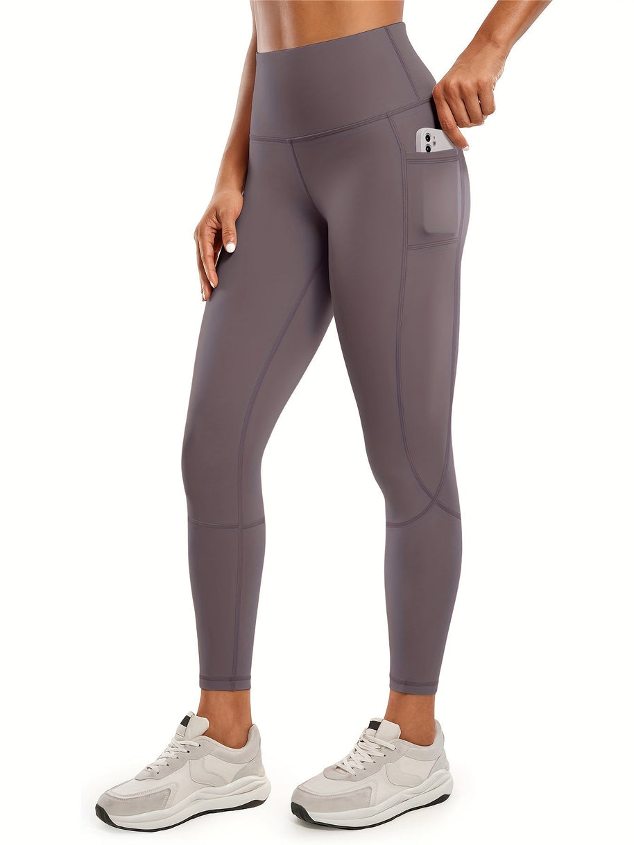 WW | Schnell Trocknende Damen Yogalegging Mit Hohem Bund Und Tasche