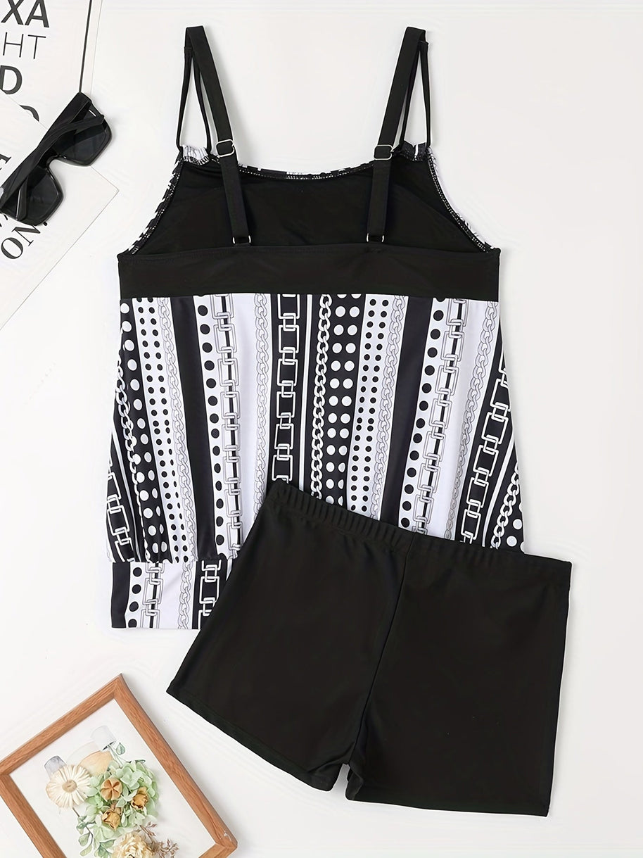 WW | Tankini-Set mit Streifen und Punkten