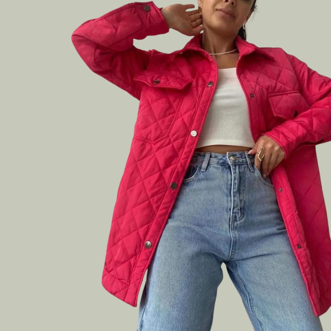 gesteppte Jacke mit Druckknöpfen