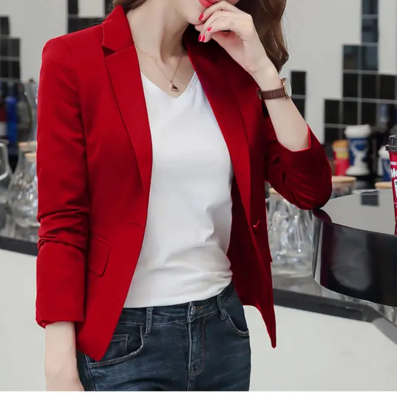 WW | Eleganter Damenblazer mit Langen Ärmeln Ideal für Die Arbeit