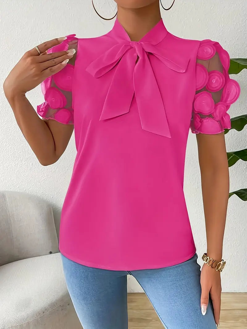 WW | Bluse mit Transparenten Puffärmeln