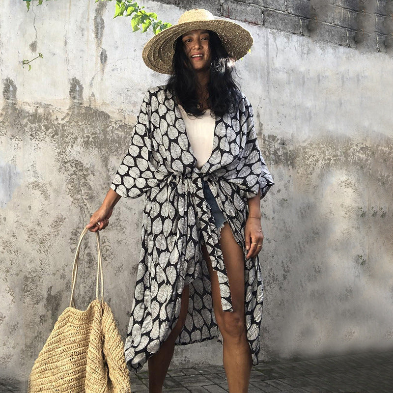 WW | Glamouröse Sonnenschutz Resort Strandkleid Cover Up