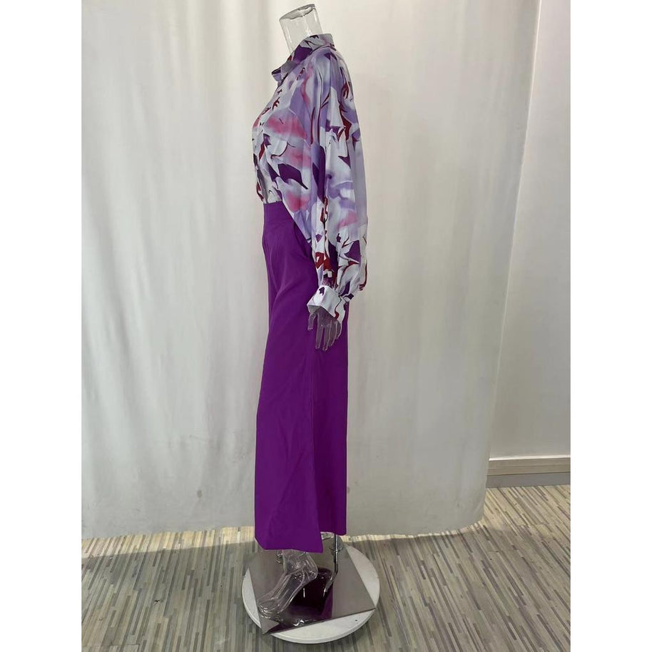 WW Damenanzug | Eleganter 2-teiliger Damenanzug mit Luxusdruck