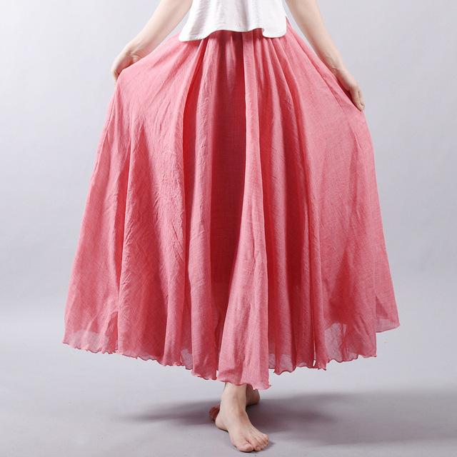 WW | Lässig fallender Boho Maxi Rock für Damen