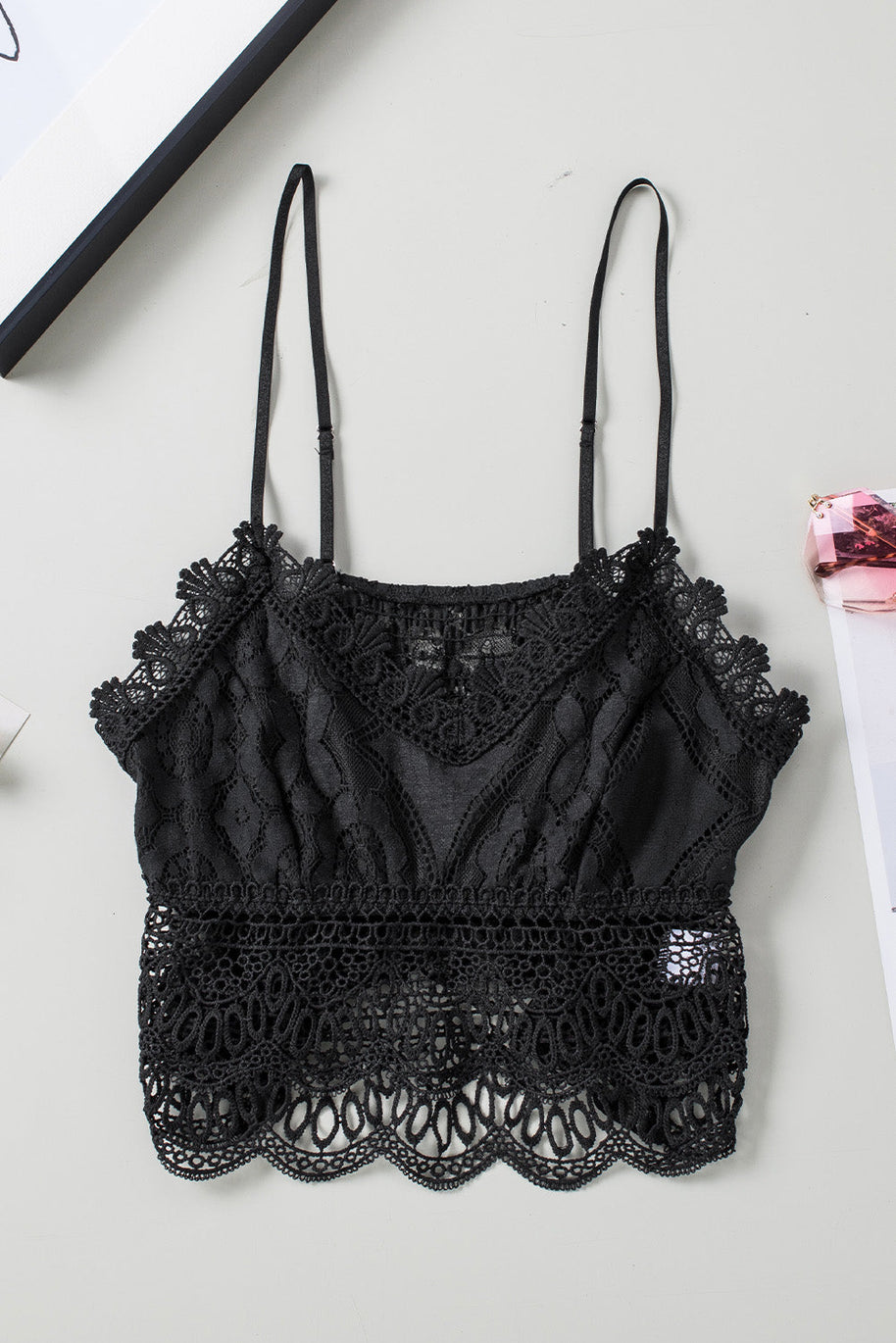 WW | V-Ausschnitt Spitze Cropped Cami