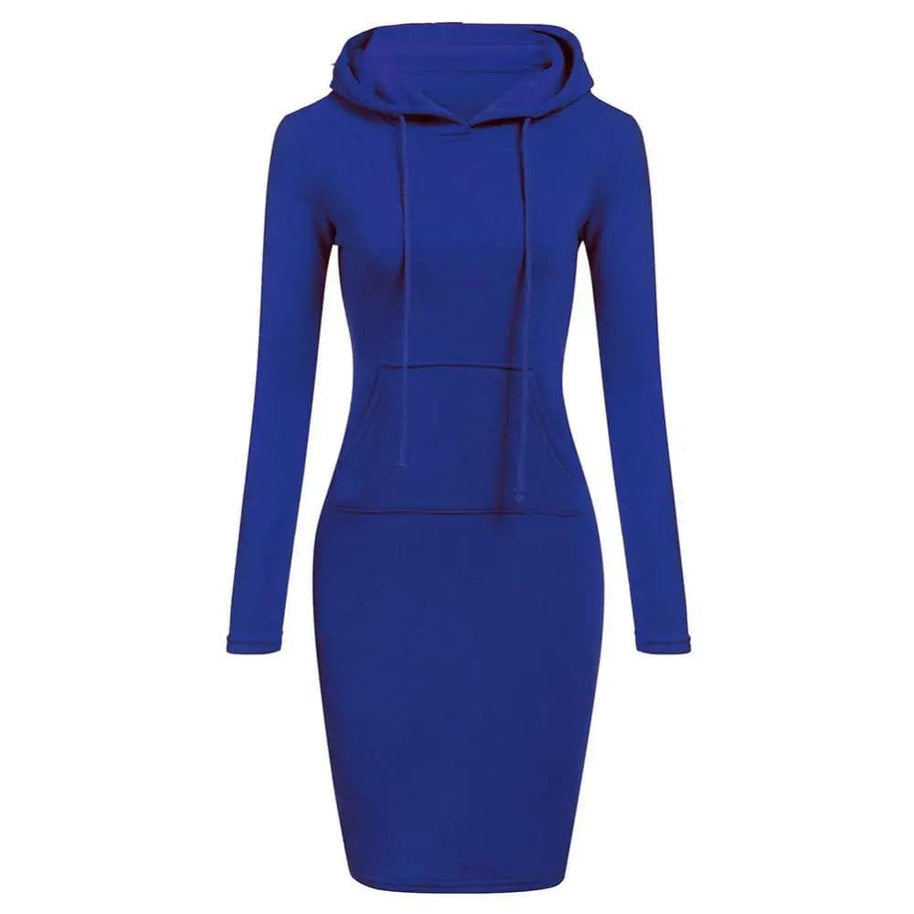 WW | Casual Herbst Sweatkleid mit Kapuze und Kordelzug für Frauen