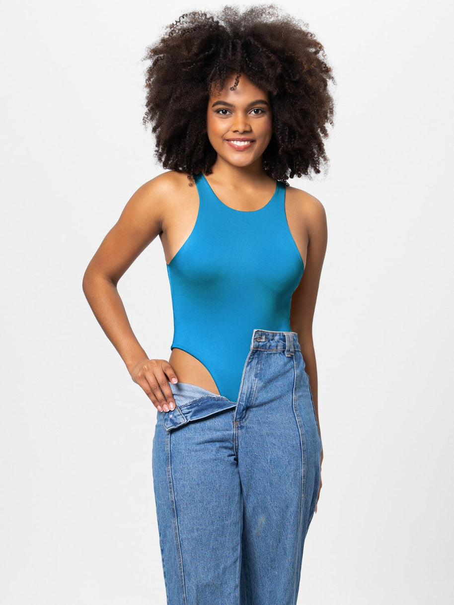 WW | Vollgröße Rundhalsweite Träger Bodysuit
