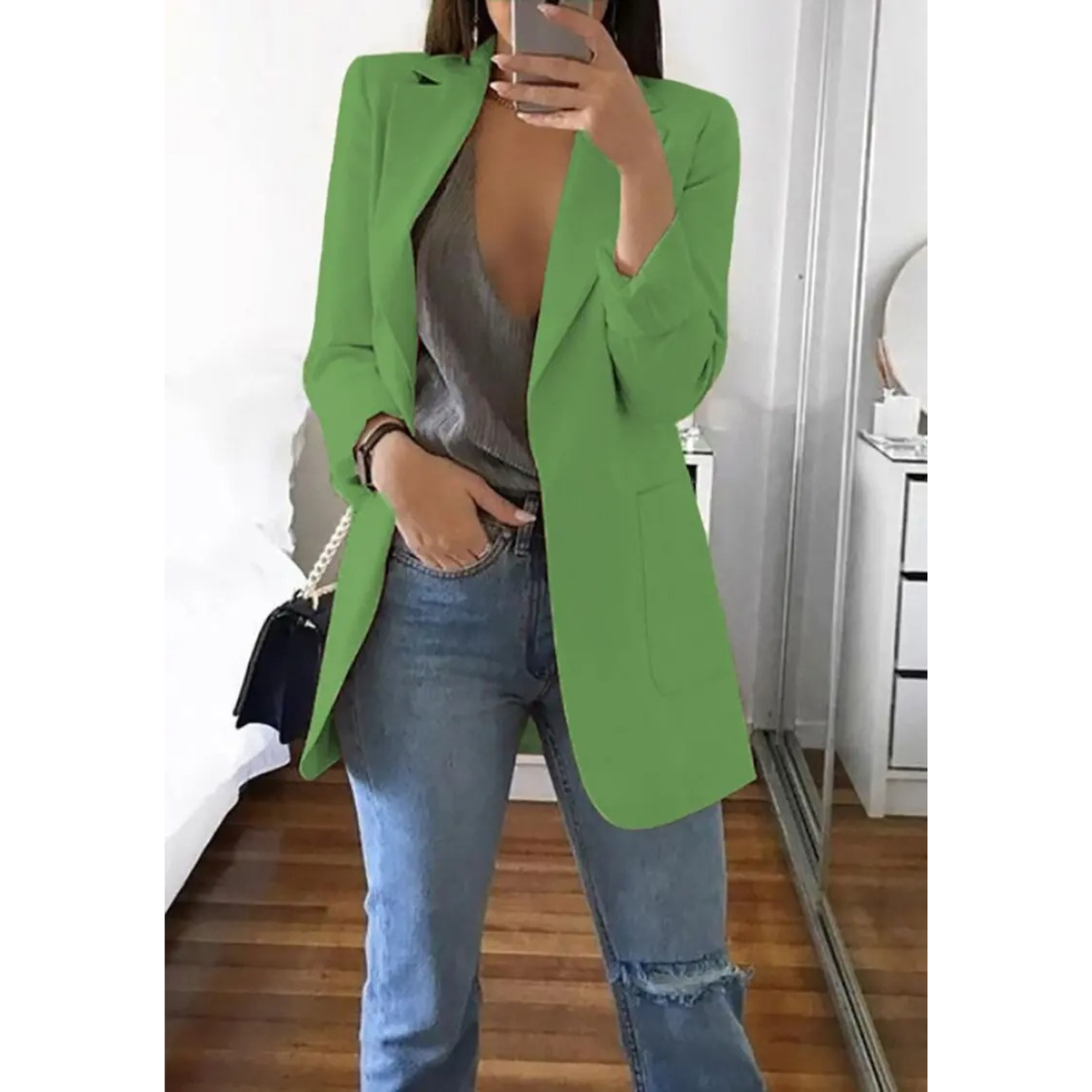 WW | Blazer für Frauen Khaki Farbe Herbst Moda