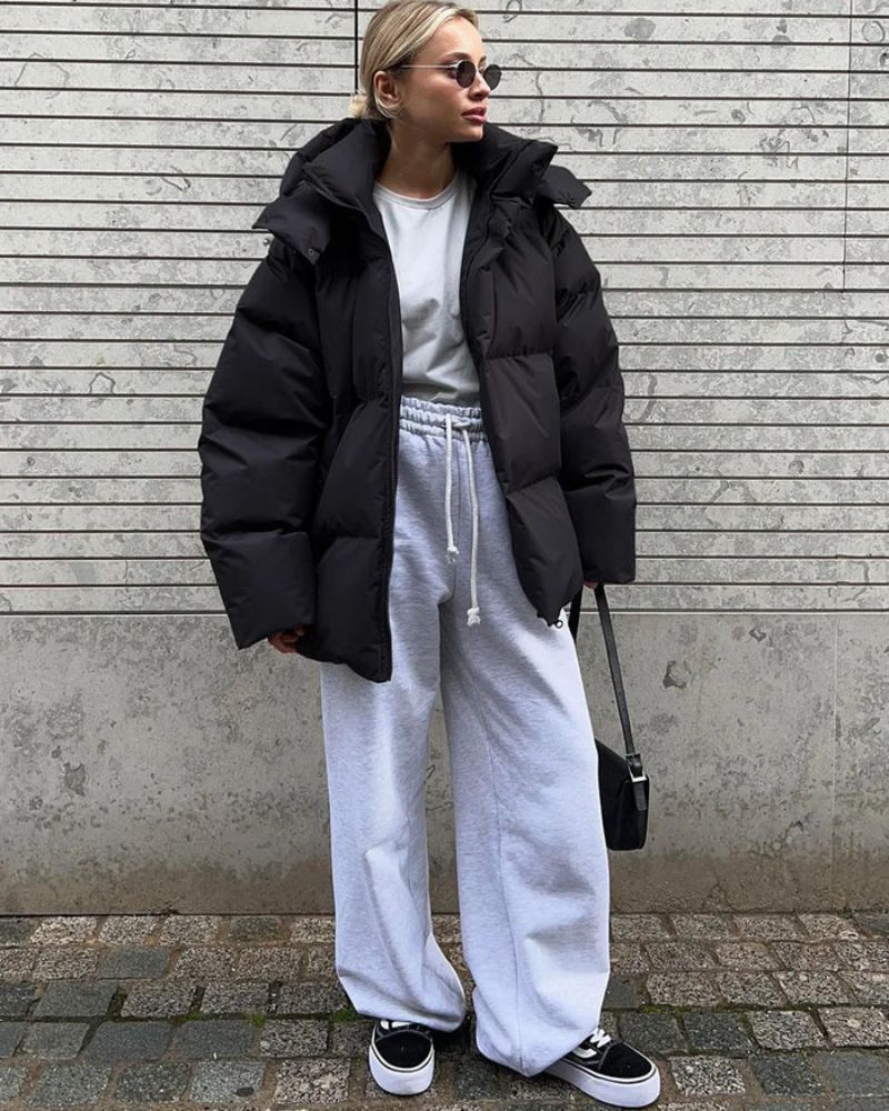WW | Lockere Baumwollgefütterte Jacke