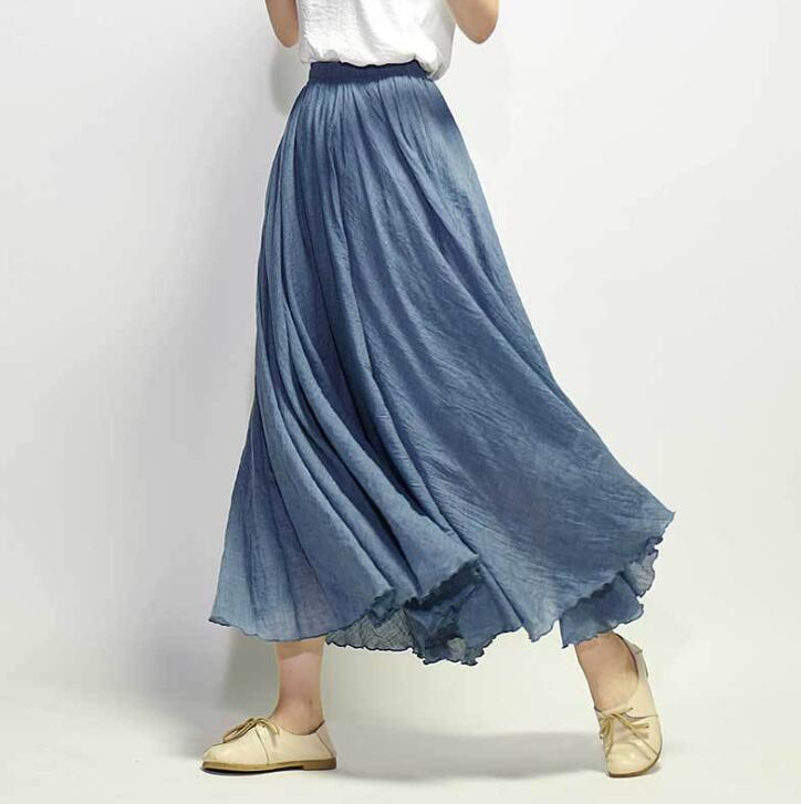 WW | Lässig fallender Boho Maxi Rock für Damen