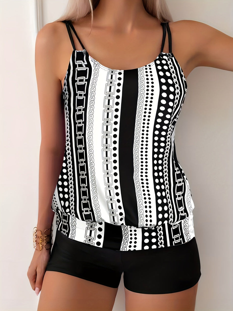 WW | Tankini-Set mit Streifen und Punkten