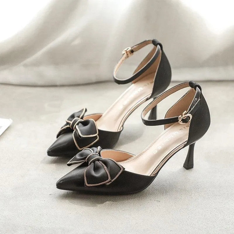 WW | Pumps für Damen mit Schleife und Spitzenabsatz