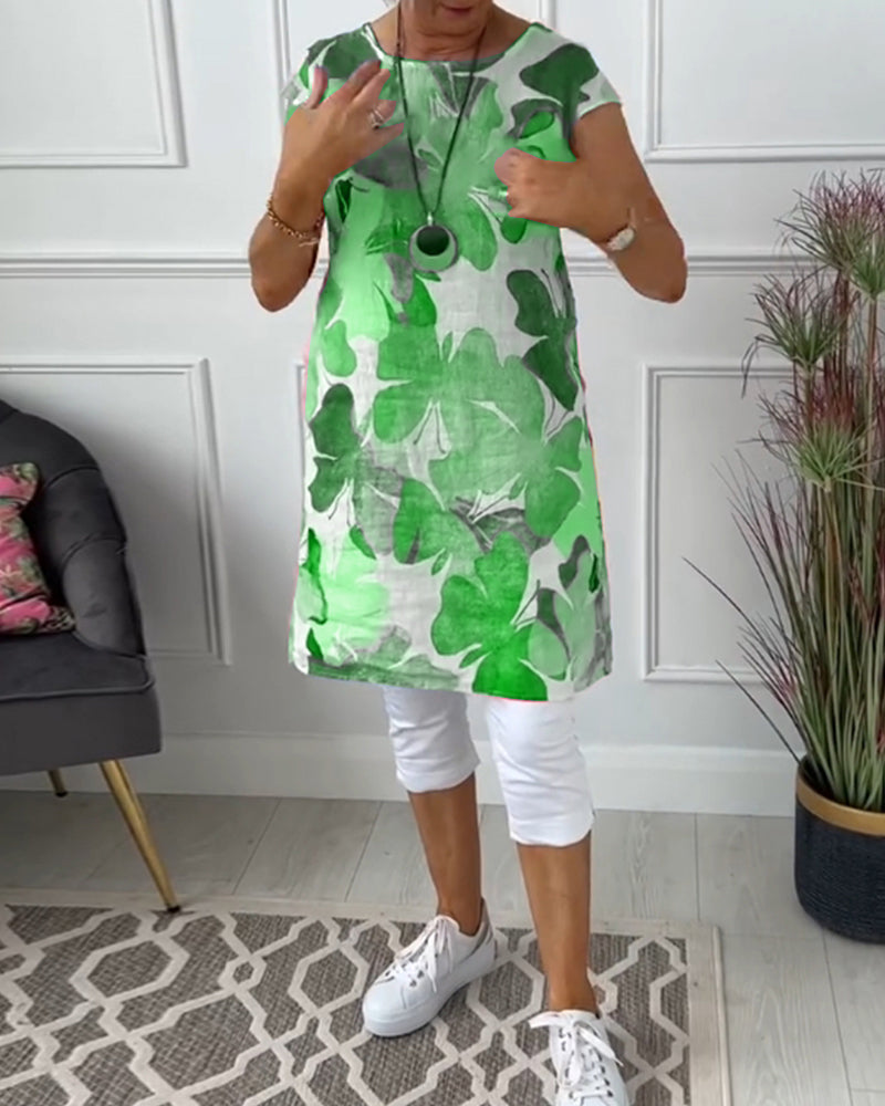 WW | Lässiges Longtop mit Farbenfrohem Blumenprint