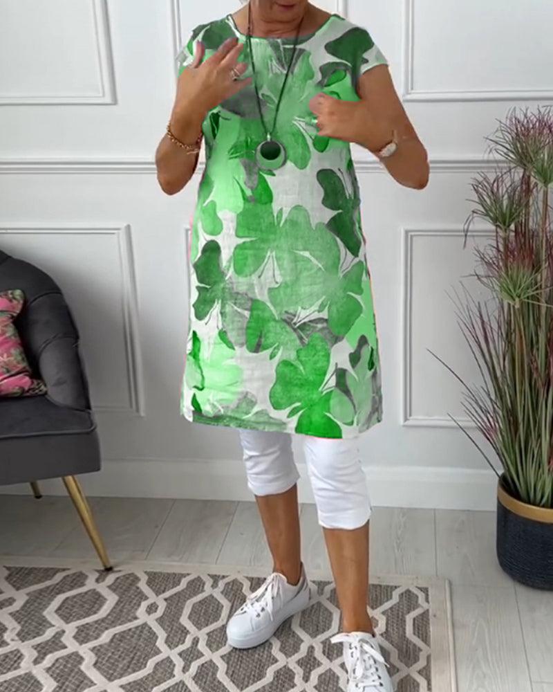 WW | Sommerkleid mit Asymmetrischem Schnitt und Hohem Schlitz