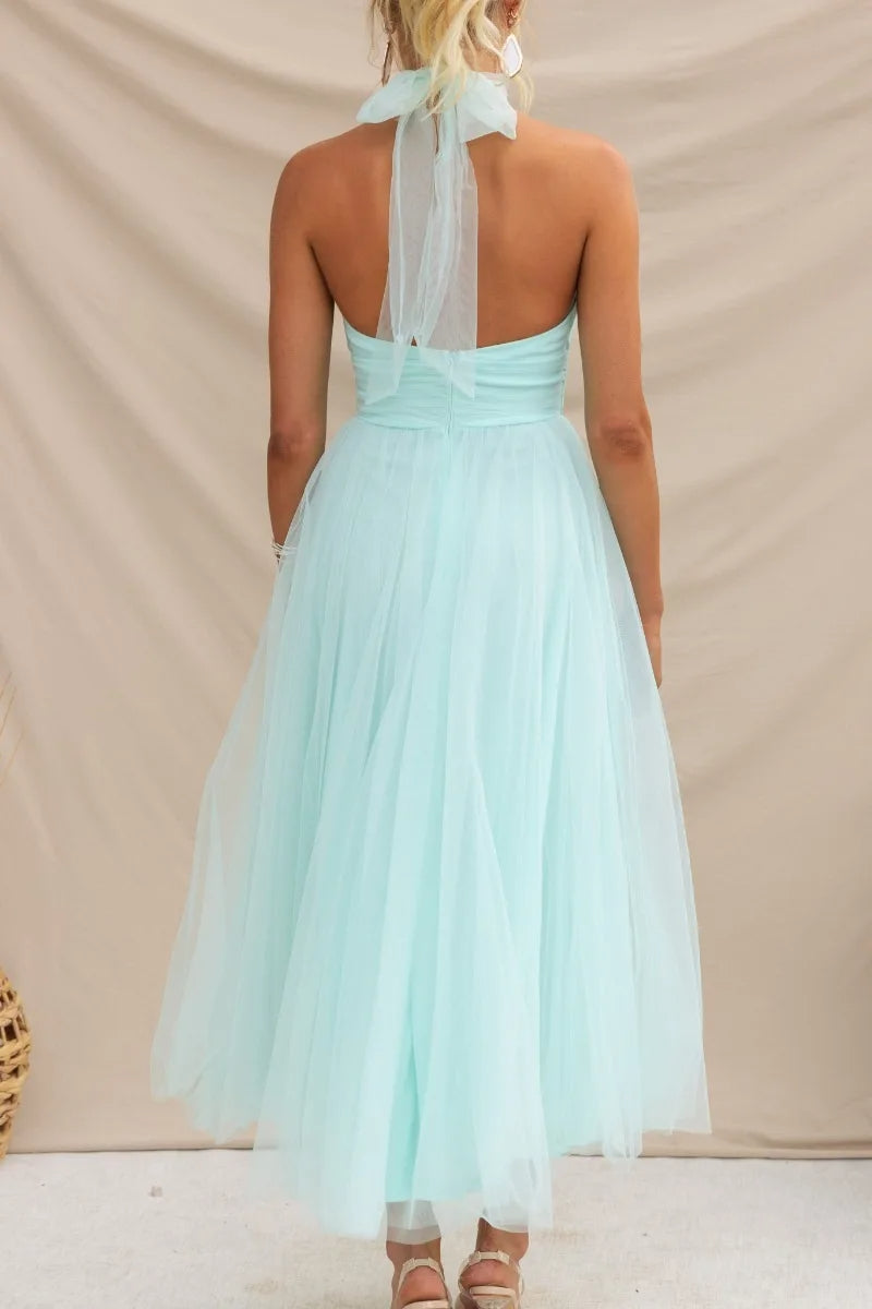 WW | Halter Tüll Midi Kleid
