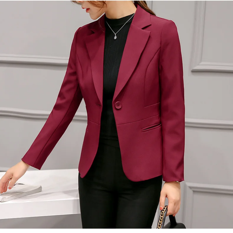 WW | Eleganter Damen Blazer mit Langen Ärmeln Perfekt für Die Arbeit