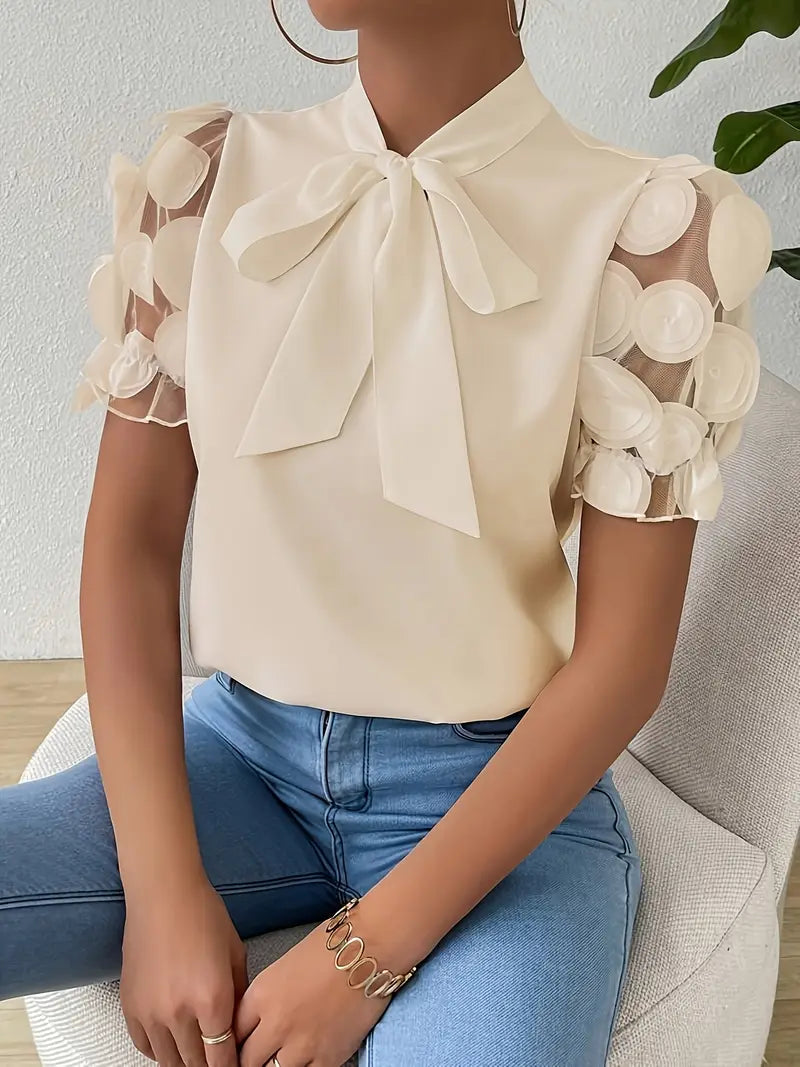 WW | Bluse mit Transparenten Puffärmeln
