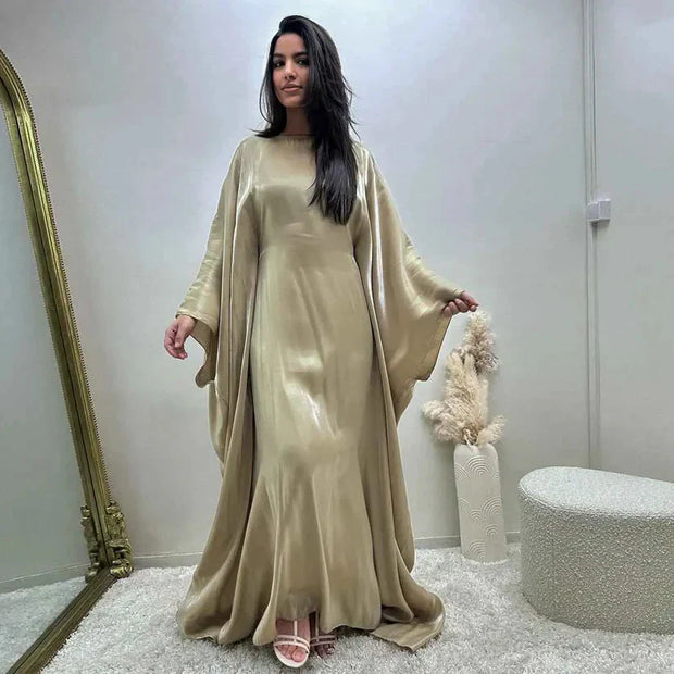 WW | Elegant Fledermausärmel Maxikleid WW | Kleid