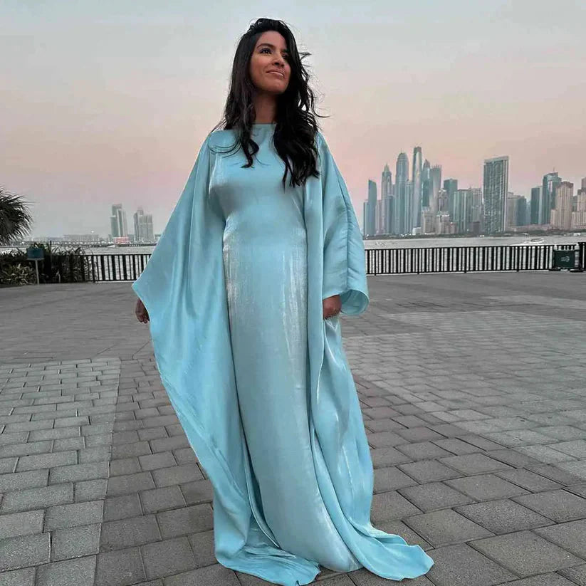WW | Elegant Fledermausärmel Maxikleid WW | Kleid