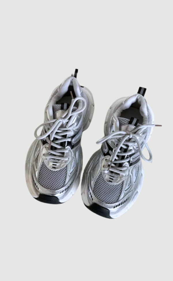 WW | Chunky Mesh Sneaker Damen Bequeme & Sportliche Schuhe Mit Trendiger Sohle, Grau