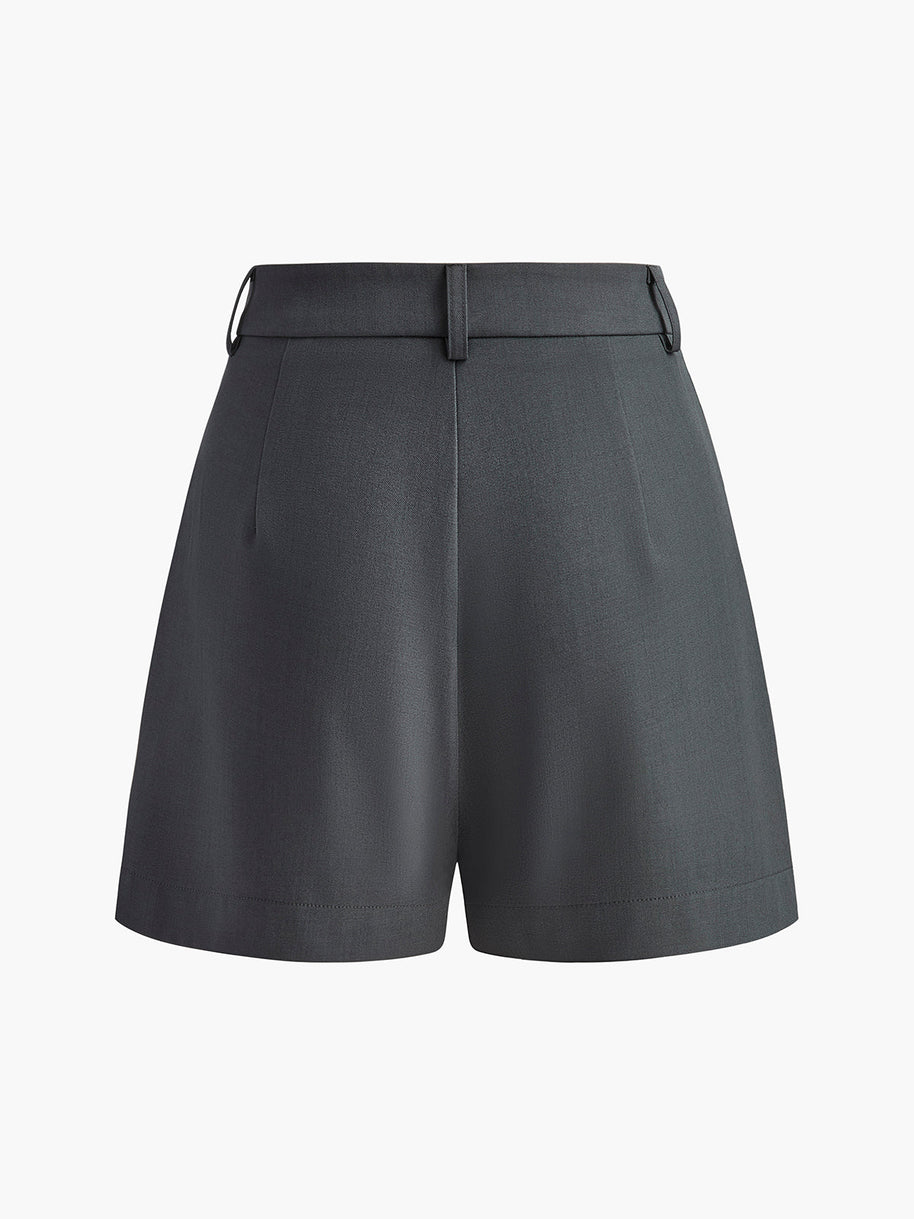 WW | Semi Transparent Mittlere Taille Kurze Hosen Ohne Gürtel