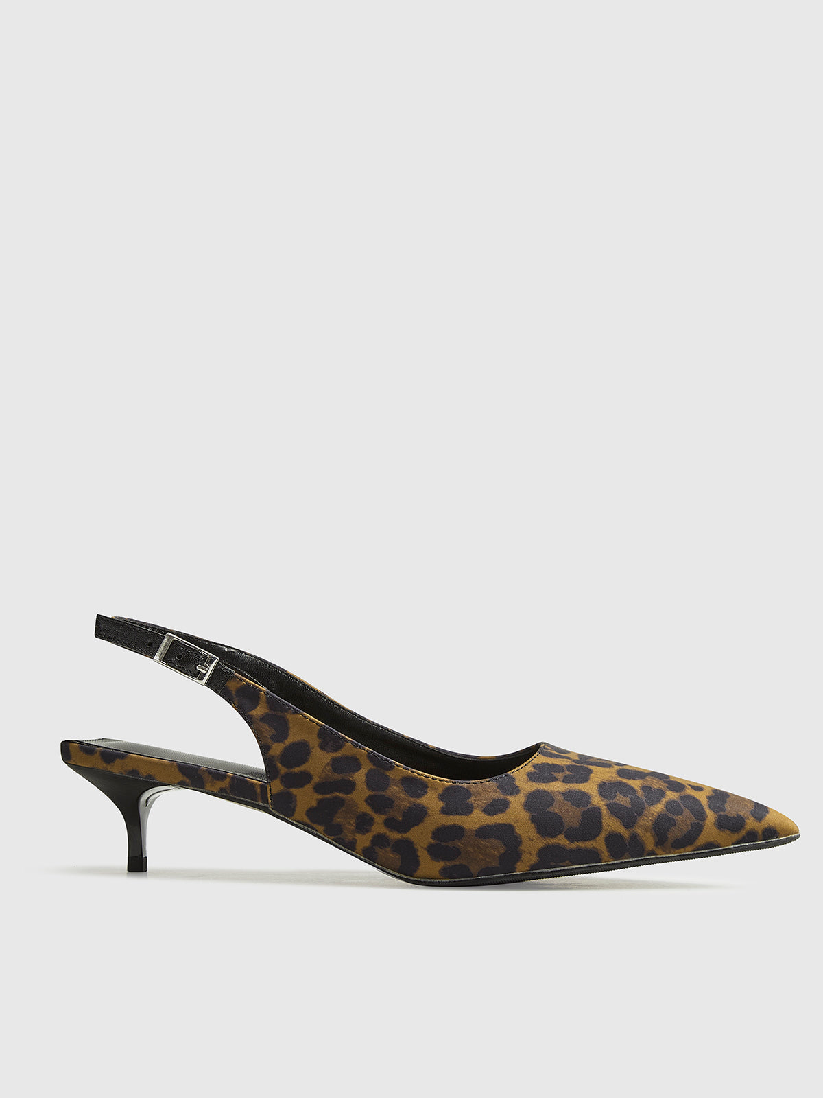 WW | Leopard Kitten Slingback Pumps