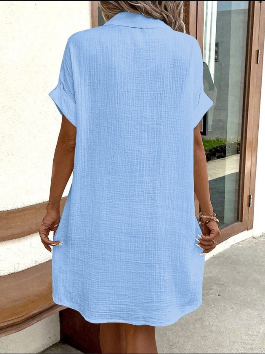 WW | Schick Casual Stil Leinenkleid