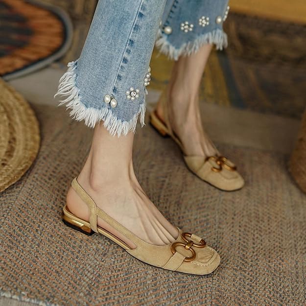 WW | Schuhe Frauen flach offener Rücken Sommerschuhe