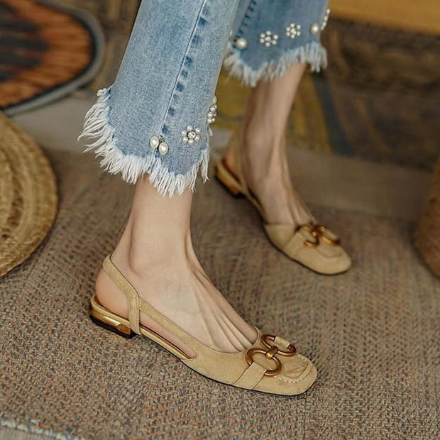 WW | Schuhe Frauen flach offener Rücken Sommerschuhe