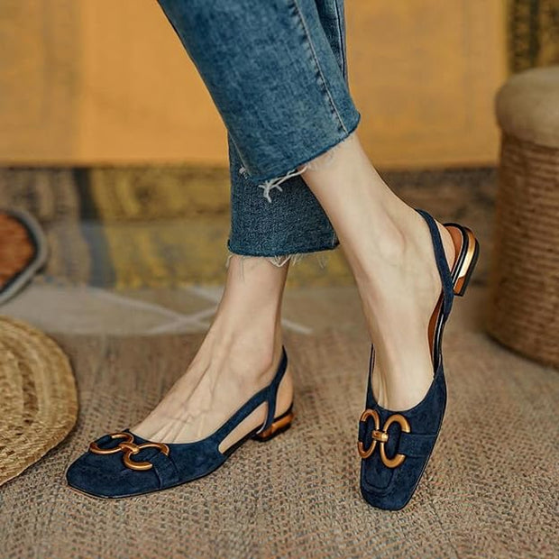 WW | Schuhe Frauen flach offener Rücken Sommerschuhe