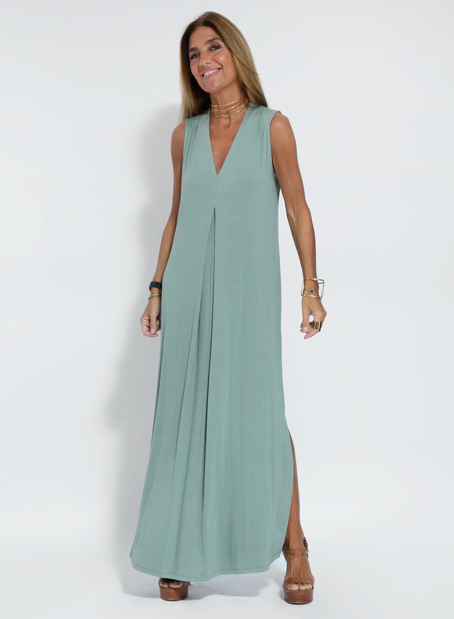 WW | Set mit Langem, Schlank Machendem Kleid und Weste