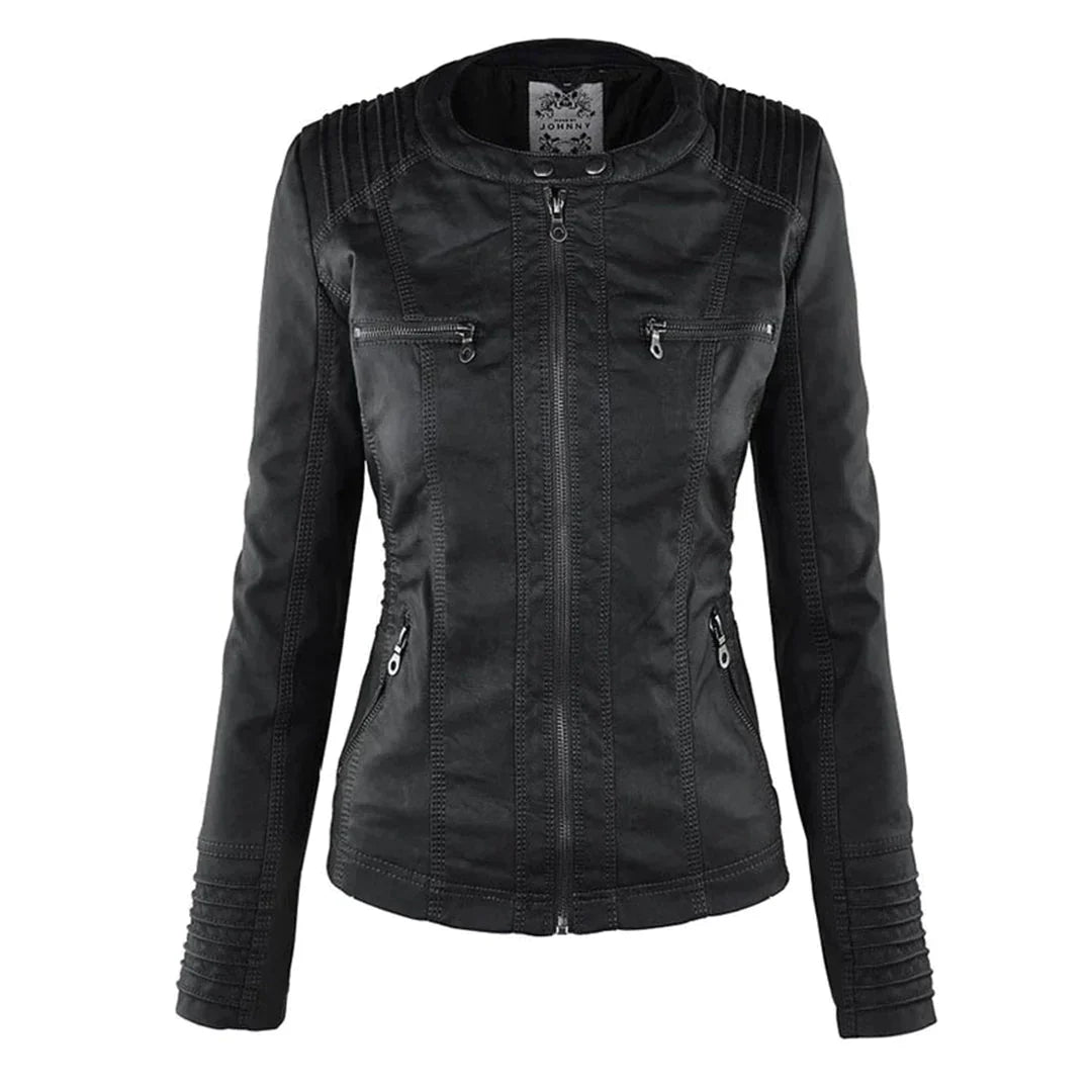 WW | Elegantes Motorradjacke Mit Kapuze Aus Hochwertigem Leder