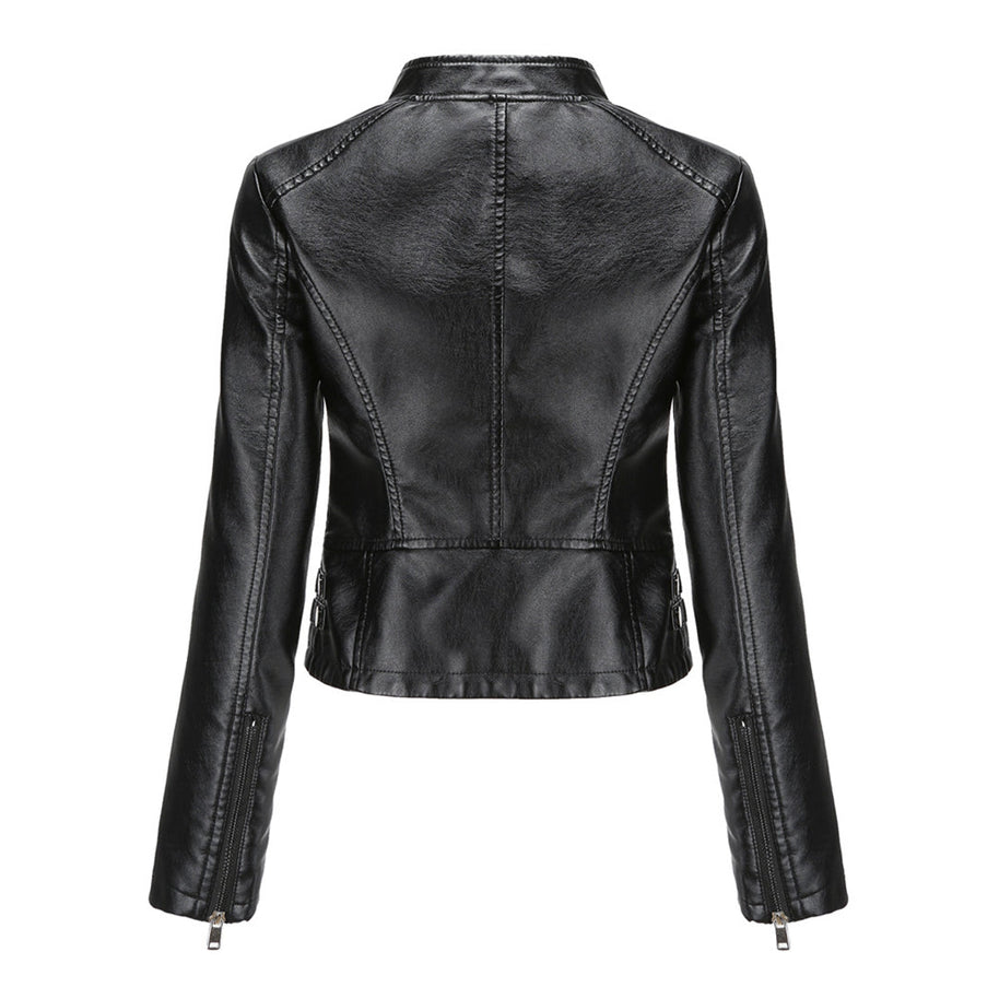 WW | Elegante Lederjacke mit einzigartigen Details für Damen
