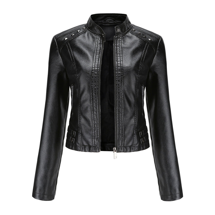 WW | Elegante Lederjacke mit einzigartigen Details für Damen