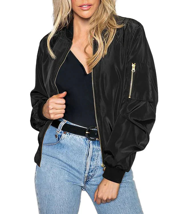 WW - Stilvolle Klassische Bomberjacke Mit Taschen - Perfekt Für Jede Gelegenheit