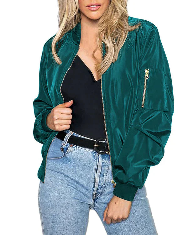 WW - Stilvolle Klassische Bomberjacke Mit Taschen - Perfekt Für Jede Gelegenheit