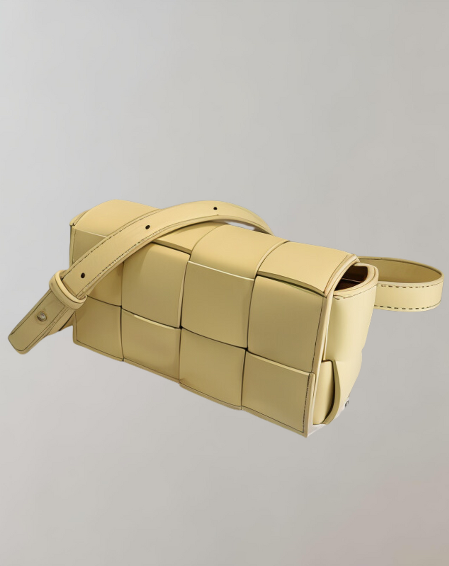 WW - Geblockte Umhängetasche Vegan Leder Damen | Geflochtene Tasche Frauen