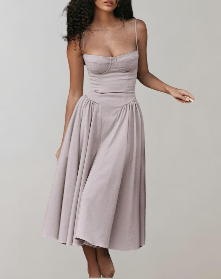 WW - Schick Cocktail Kleid | Zeitlos Abendkleid Mit tiefem Hals