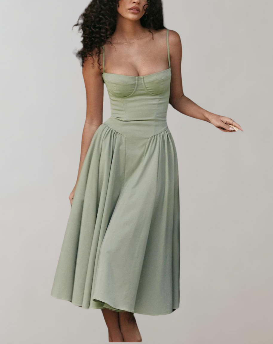 WW - Schick Cocktail Kleid | Zeitlos Abendkleid Mit tiefem Hals