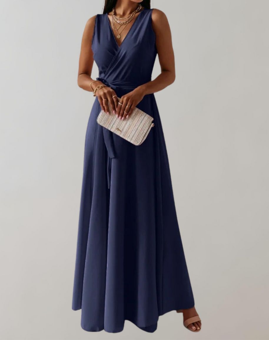 WW - Cocktail Kleid mit Taillengurtel | Schickes Maxikleid Zeitlos Design