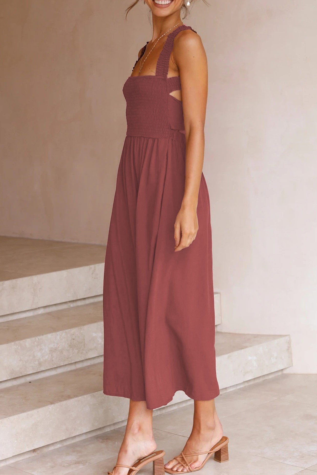 WW | Crisscross Tie-Back Midi Kleid