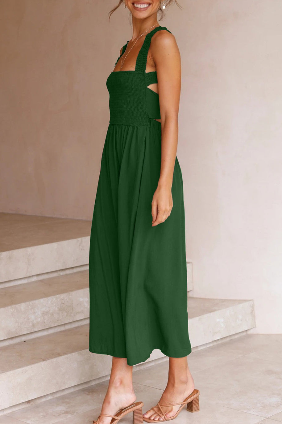 WW | Crisscross Tie-Back Midi Kleid